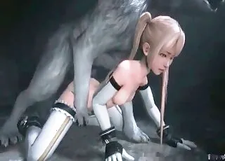 3D Animated Blond Wolf Sex Zoo Sex Scene with Animal