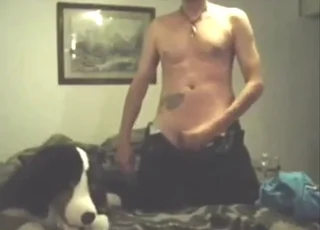 Cowboy Furry Anal Thrill With Fake Dog Dick