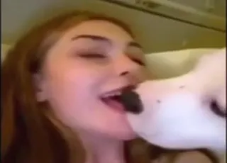 Big Boobs Zoophile Teen Kisses Dog - Zoo Sex Scene