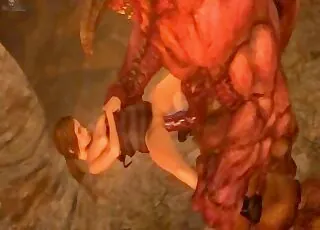 3D Demon Hardcore Fuck in Animal Sex Scene