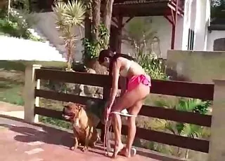 Spunky Pooch Gets Seduced Outdoors in Natural Setting